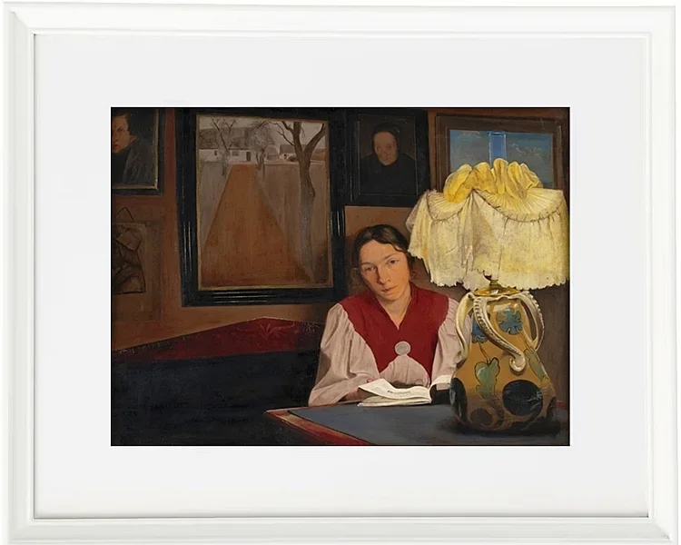 Laurits Andersen Ring – Die Frau des Künstlers Sigrid, Karrebæksminde 1898 | Giclée Kunstdruck gerahmt