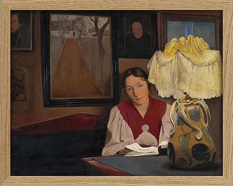 Laurits Andersen Ring – Die Frau des Künstlers Sigrid, Karrebæksminde 1898 | Giclée Kunstdruck gerahmt