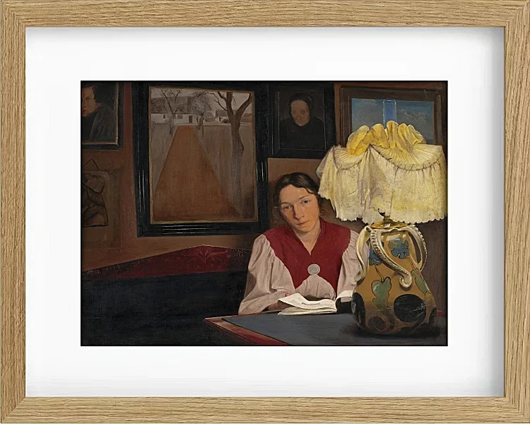 Laurits Andersen Ring – Die Frau des Künstlers Sigrid, Karrebæksminde 1898 | Giclée Kunstdruck gerahmt