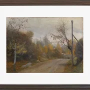 Laurits Andersen Ring – Die Straße bei Mogenstrup Zeeland, Herbst 1888 | Giclée Kunstdruck gerahmt