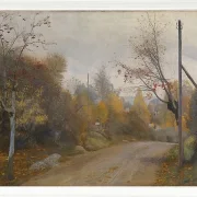 Laurits Andersen Ring – Die Straße bei Mogenstrup Zeeland, Herbst 1888 | Giclée Kunstdruck gerahmt