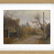 Laurits Andersen Ring – Die Straße bei Mogenstrup Zeeland, Herbst 1888 | Giclée Kunstdruck gerahmt
