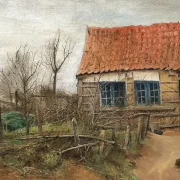 Laurits Andersen Ring | Den gamle smedje - 1875 | Indrammet kunsttryk | Realisme