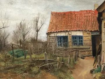 Laurits Andersen Ring | Den gamle smedje - 1875 | Indrammet kunsttryk | Realisme