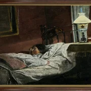Laurits Andersen Ring | Das kranke Mädchen. Stella Kähler – 1905 | Gerahmter Kunstdruck | Realismus