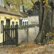 Laurits Andersen Ring | Det gamle kastanjetræ ved porten - 1929 | Indrammet kunsttryk | Realisme