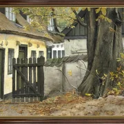 Laurits Andersen Ring | Det gamle kastanjetræ ved porten - 1929 | Indrammet kunsttryk | Realisme
