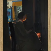 Laurits Andersen Ring – Dämmerung. Die Frau des Künstlers 1898 | Giclée Kunstdruck gerahmt