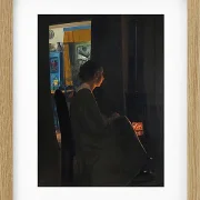 Laurits Andersen Ring – Dämmerung. Die Frau des Künstlers 1898 | Giclée Kunstdruck gerahmt