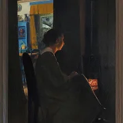 Laurits Andersen Ring – Dämmerung. Die Frau des Künstlers 1898 | Giclée Kunstdruck gerahmt