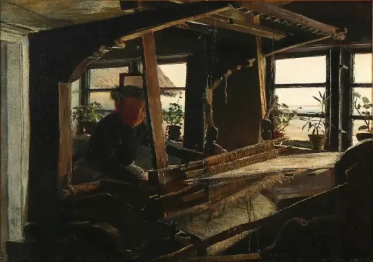 Laurits Andersen Ring | Interiør fra Hanehoved Huse – 1900 | Indrammet kunsttryk | Realisme