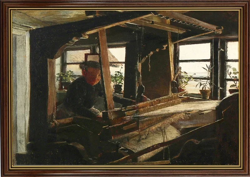 Laurits Andersen Ring | Interiør fra Hanehoved Huse – 1900 | Indrammet kunsttryk | Realisme