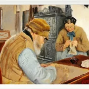 Laurits Andersen Ring – Dorfbewohner 1887 | Giclée Kunstdruck gerahmt