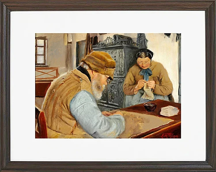 Laurits Andersen Ring – Dorfbewohner 1887 | Giclée Kunstdruck gerahmt