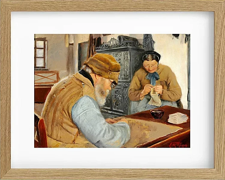 Laurits Andersen Ring – Dorfbewohner 1887 | Giclée Kunstdruck gerahmt