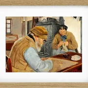 Laurits Andersen Ring – Dorfbewohner 1887 | Giclée Kunstdruck gerahmt