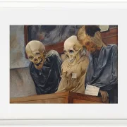 Laurits Andersen Ring – Drei Schädel aus dem Convento dei Cappucini in Palermo 1894 | Giclée Kunstdruck gerahmt