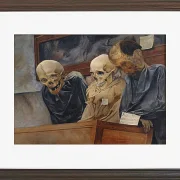 Laurits Andersen Ring – Drei Schädel aus dem Convento dei Cappucini in Palermo 1894 | Giclée Kunstdruck gerahmt