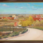 Laurits Andersen Ring | Blick von einer Straße in der Nähe von Næstved, Seeland – 1892 | Gerahmter Kunstdruck | Realismus