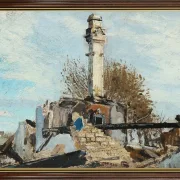 Laurits Andersen Ring | Ein abgebranntes Bauernhaus – 1904 | Gerahmter Kunstdruck | Realismus