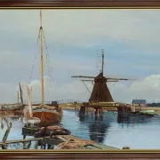 Laurits Andersen Ring | En havn - 1897 | Indrammet kunsttryk | Realisme