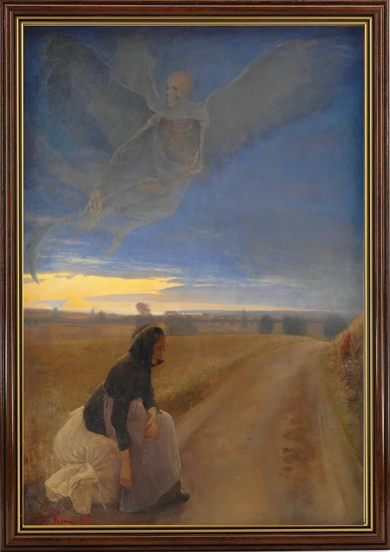 Laurits Andersen Ring | Abend - 1887 | Gerahmter Kunstdruck | Realismus
