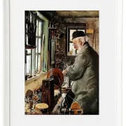 Laurits Andersen Ring – Ein Dreher an seiner Drehbank 1890 | Giclée Kunstdruck gerahmt