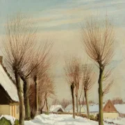 Laurits Andersen Ring | En klar vinterdag - 1912 | Indrammet kunsttryk | Realisme