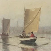Laurits Andersen Ring | En taaget Morgen - 1875 | Indrammet kunsttryk | Realisme