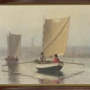 Laurits Andersen Ring | En taaget Morgen - 1875 | Indrammet kunsttryk | Realisme