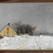 Laurits Andersen Ring | Tåget vinterdag - 1910 | Indrammet kunsttryk | Realisme