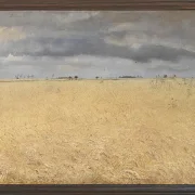 Laurits Andersen Ring – Ein Roggenfeld in der Nähe von Ring Village 1887 | Giclée Kunstdruck gerahmt