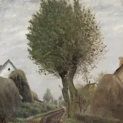 Laurits Andersen Ring | En vej mellem to gårde - 1907 | Indrammet kunsttryk | Realisme