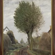 Laurits Andersen Ring | En vej mellem to gårde - 1907 | Indrammet kunsttryk | Realisme