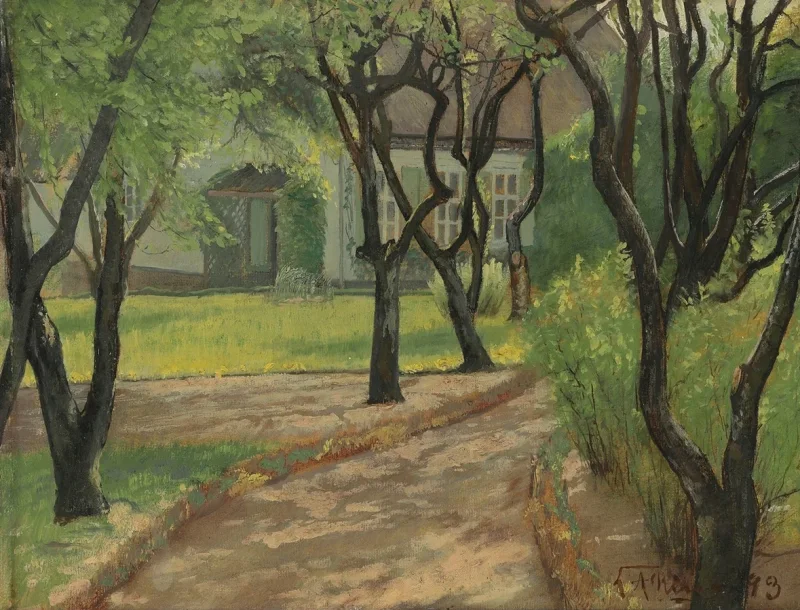 Laurits Andersen Ring – En snoet sti 1893 | Indrammet giclée-kunsttryk