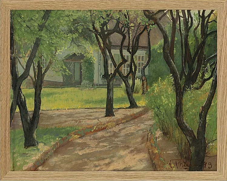 Laurits Andersen Ring – En snoet sti 1893 | Indrammet giclée-kunsttryk