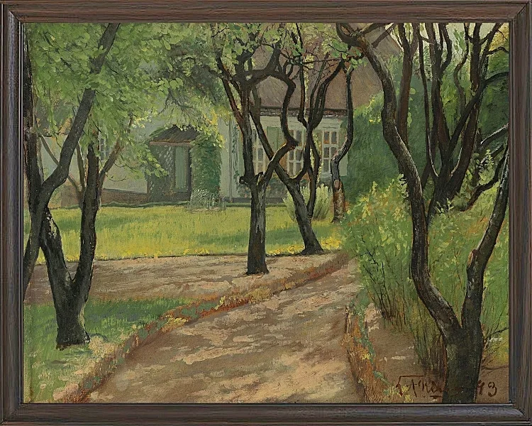 Laurits Andersen Ring – En snoet sti 1893 | Indrammet giclée-kunsttryk