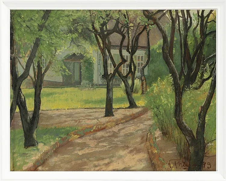 Laurits Andersen Ring – En snoet sti 1893 | Indrammet giclée-kunsttryk