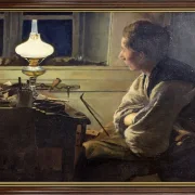 Laurits Andersen Ring | En skomager - 1885 | Indrammet kunsttryk | Realisme