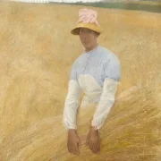 Laurits Andersen Ring | En høstpige - 1889 | Indrammet kunsttryk | Realisme
