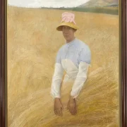 Laurits Andersen Ring | En høstpige - 1889 | Indrammet kunsttryk | Realisme