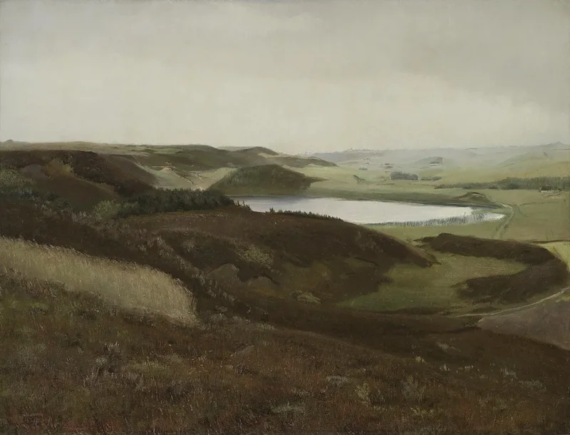 Laurits Andersen Ring – Et landskab ved Bryrup Jylland 1888 | Indrammet giclée-kunsttryk