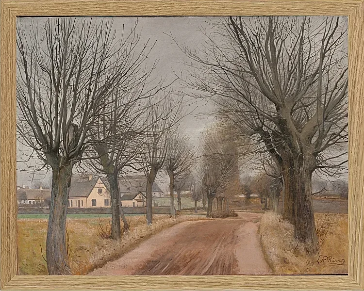 Laurits Andersen Ring – En vej ved Vinderød, Sjælland 1898 | Indrammet giclée-kunsttryk