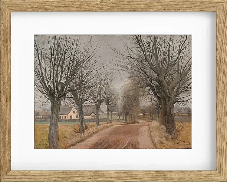 Laurits Andersen Ring – En vej ved Vinderød, Sjælland 1898 | Indrammet giclée-kunsttryk
