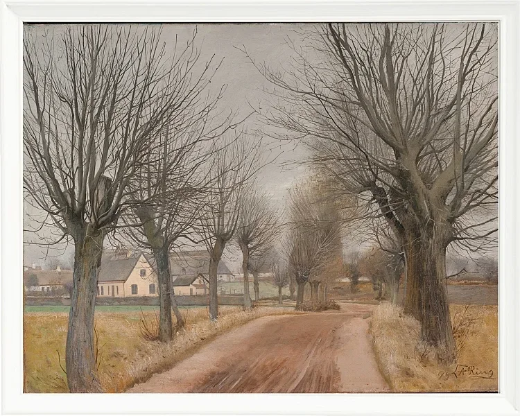Laurits Andersen Ring – En vej ved Vinderød, Sjælland 1898 | Indrammet giclée-kunsttryk