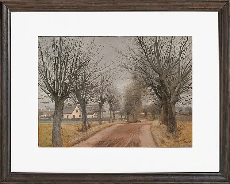 Laurits Andersen Ring – En vej ved Vinderød, Sjælland 1898 | Indrammet giclée-kunsttryk