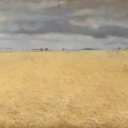 Laurits Andersen Ring | En rugmark nær Ringlandsby - 1887 | Indrammet kunsttryk | Realisme