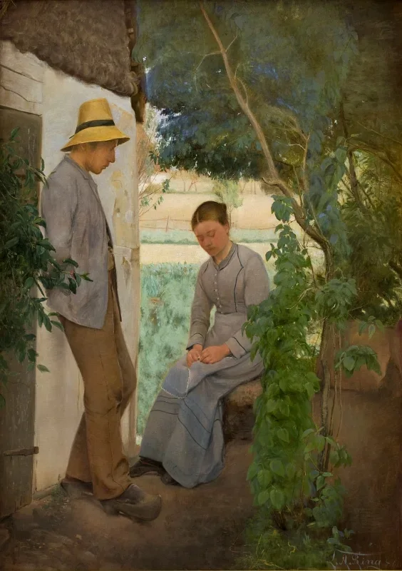 Laurits Andersen Ring | Frieri - 1886 | Indrammet kunsttryk | Realisme