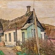 Laurits Andersen Ring | Et husmandshus - 1930 | Indrammet kunsttryk | Realisme