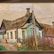 Laurits Andersen Ring | Et husmandshus - 1930 | Indrammet kunsttryk | Realisme